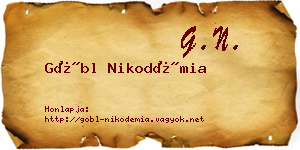 Göbl Nikodémia névjegykártya